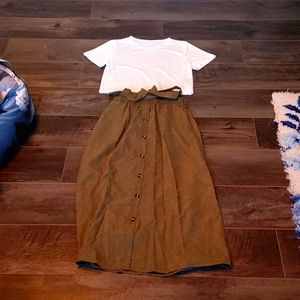 Crop top and skirt set